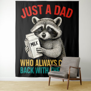 Tenture Juste un papa qui revenait toujours avec du lait