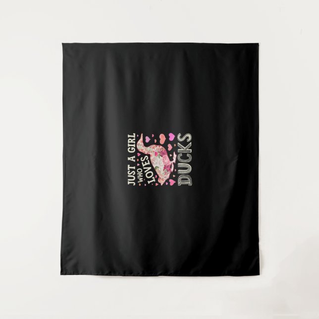 Tenture Juste Une Fille Qui Aime Les Canards Drôle Canard  (Devant)