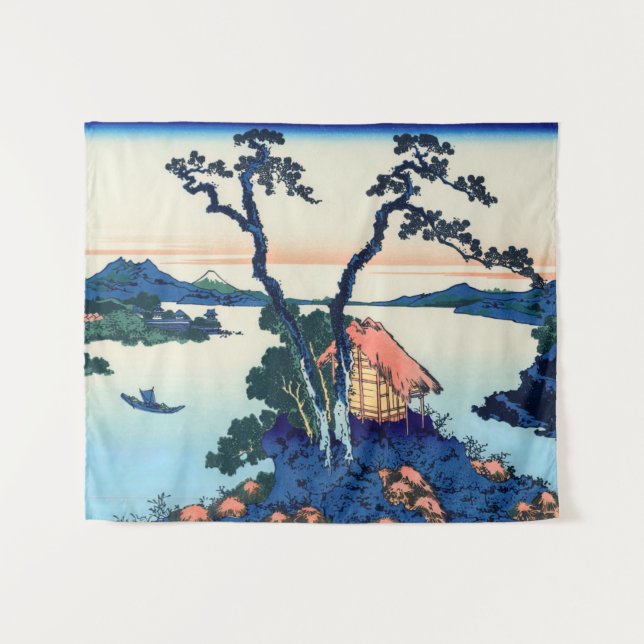 Tenture Katsushika Hokusai - Lac Suwa dans la province de  (Devant (Horizontal))