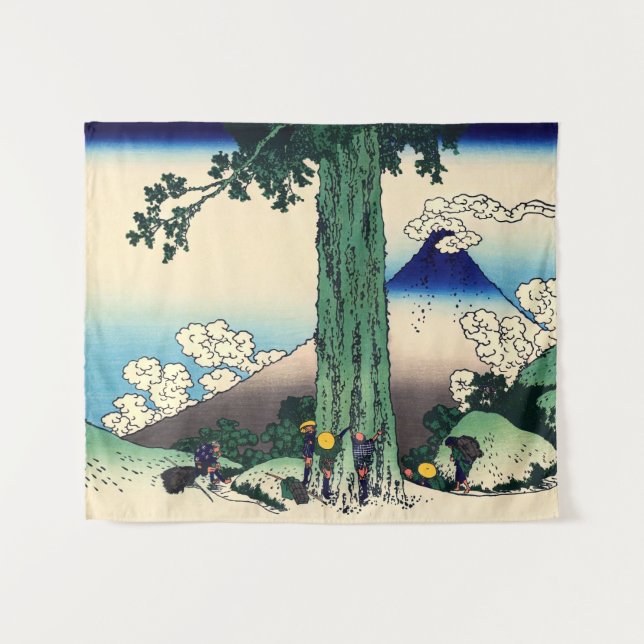 Tenture Katsushika Hokusai - Passe Mishima dans la provinc (Devant (Horizontal))