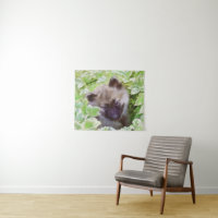 Keeshond Puppy in the Garden Peinture Art original