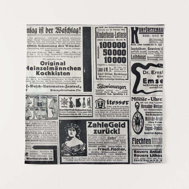 Tenture Kiev historique : Illustration d'un journal de 191 (Devant)