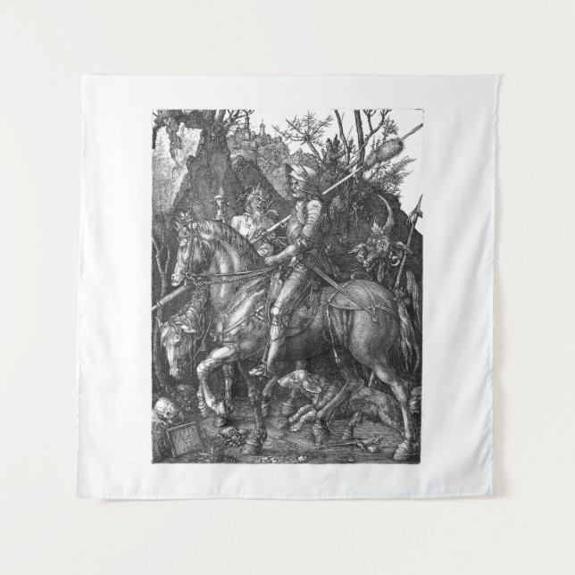 Tenture Knight Death Devil Albrecht Durer gravure art p (Devant)