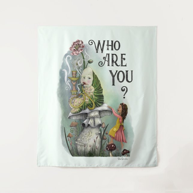 Tenture La Cute Alice au Pays des merveilles et l'art de l (Devant)