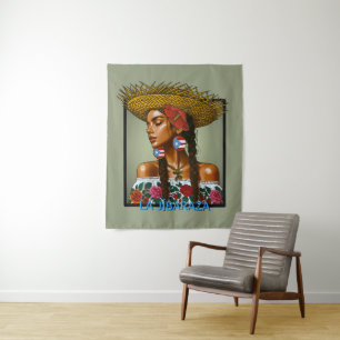 Tenture La Jíbaraza – Art jíbara portoricain • Boricua