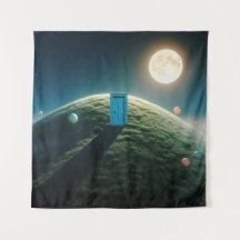 La porte sous la lune - Art surréaliste Dreamcore