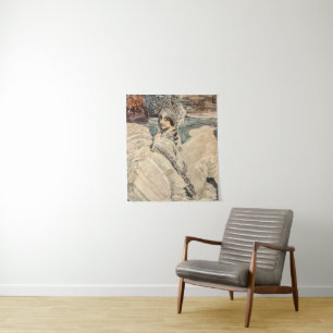 Tenture La Princesse cygne, une beauté vintage, peinture d