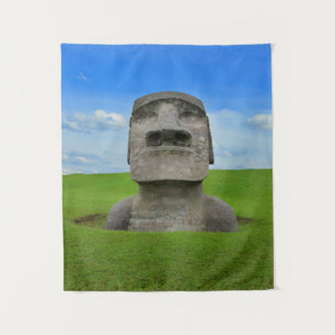 Tenture La statue de Moai île de Pâques Voyage monument to
