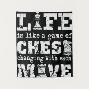 Tenture la vie est comme un jeu d'échecs - changer avec ch