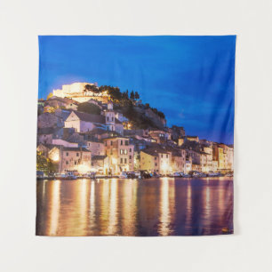 Tenture La ville croate de Sibenik la nuit