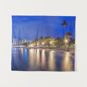 Tenture La ville de Waikiki à l'aube