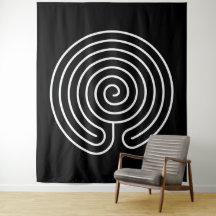 Labyrinthe blanc sur noir
