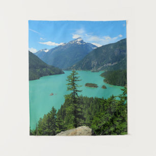 Tenture Lac Turquoise de Snowy Mountain à Washington