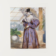 Lady victorienne avec Parasol - Elegant Garden Art
