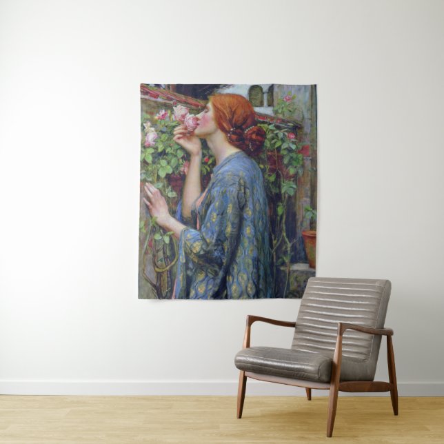 Tenture L'âme du Rose, John William Waterhouse (En situation)