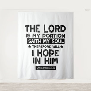 Tenture Lamentations 3:24 Le Seigneur est mes Partages Cit