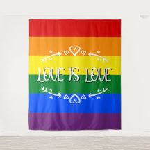 L'amour est l'amour Toile de fond arc-en-ciel Fier