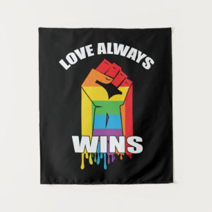Tenture L'amour gagne toujours Gay LGBT