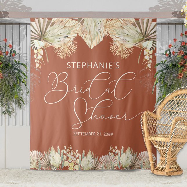 Tenture Lancement de mariage élégant Bohème en terre cuite (Créateur téléchargé)