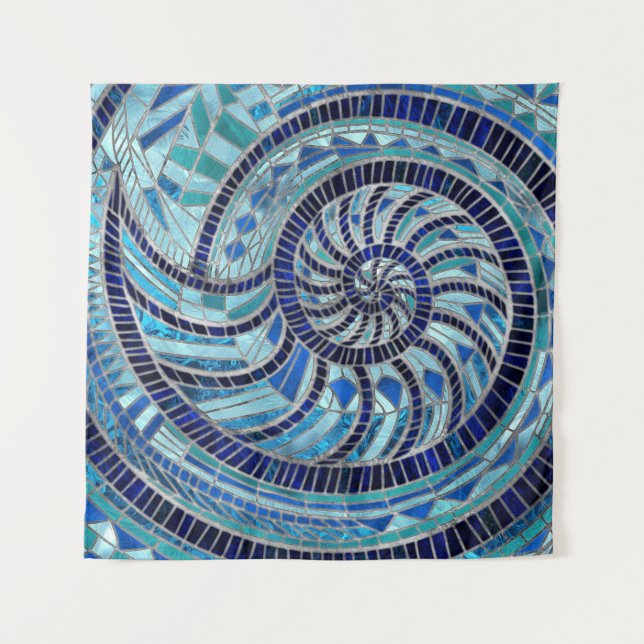 Tenture L'art mosaïque de Nautilus Shell (Devant)