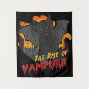 Tenture L'ascension de Vampurr - Parody Cat Kitty Hallowee