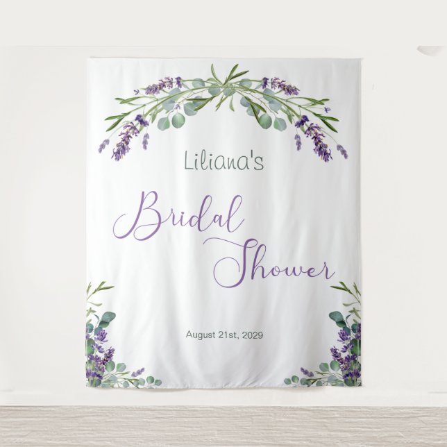 Tenture Lavage de Fleurs de Lavande Mariage (Devant)