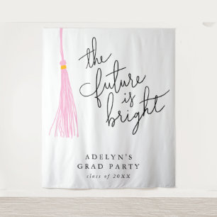 Tenture L'Avenir Est Clair Pink Tassel Moderne