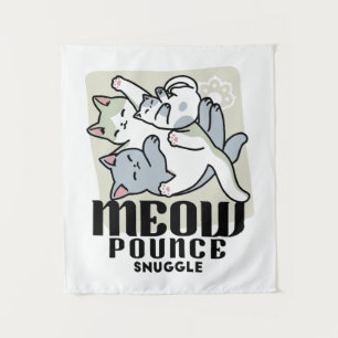 Tenture Laze Furr Days - Cute Lazy Cats Design