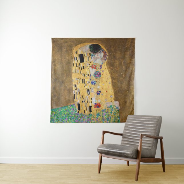 Tenture Le baiser de Gustav Klimt (En situation)