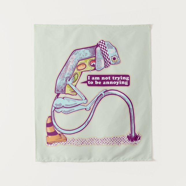 Tenture Le feu de circulation a l'air triste (Devant)