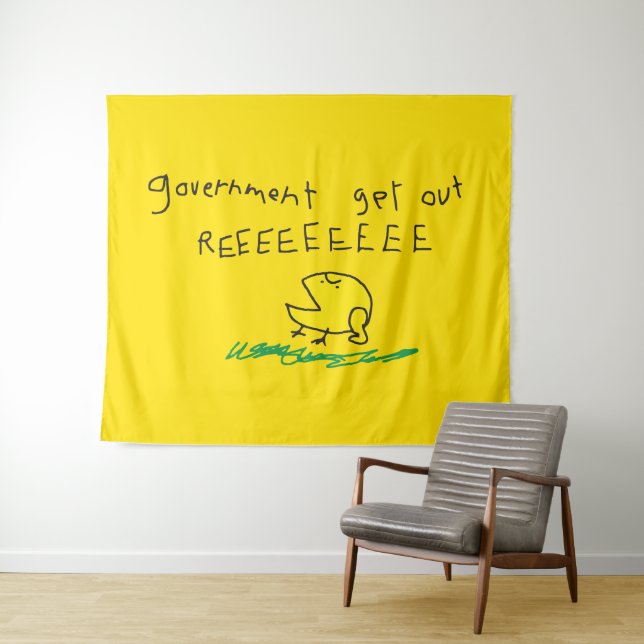 Tenture Le gouvernement sortent le drapeau de REE (En situation (horizontale))