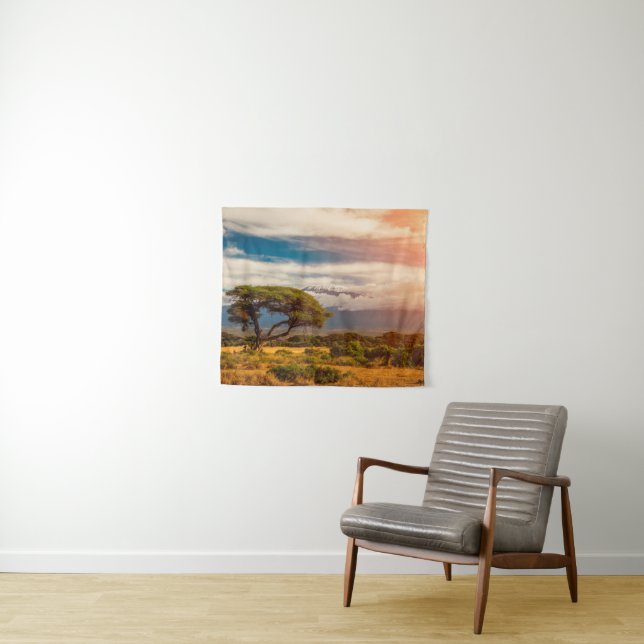 Tenture Le mont Kilimandjaro | Amboseli, Kenya (En situation (horizontale))