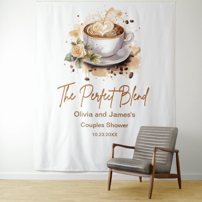 Tenture Le Parfait Mélange Café Mariage Couples Douche (En situation)
