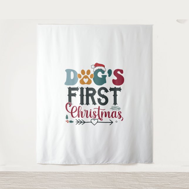 Tenture Le premier Noël du chien (Devant)