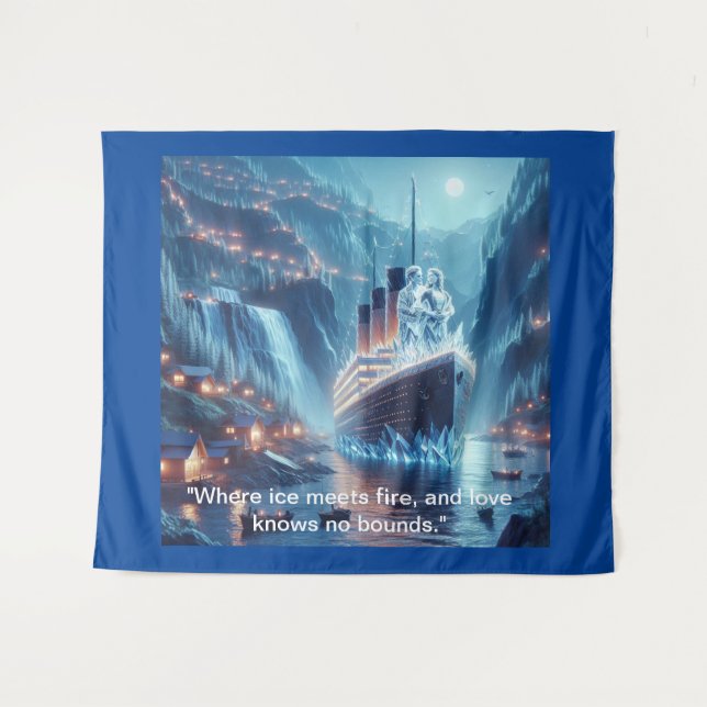 Tenture Le voyage éternel de l'amour" (Devant (Horizontal))