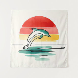 Tenture Leap du coucher du soleil