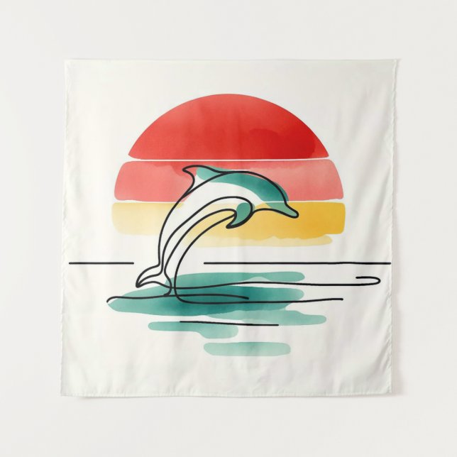 Tenture Leap du coucher du soleil (Devant)