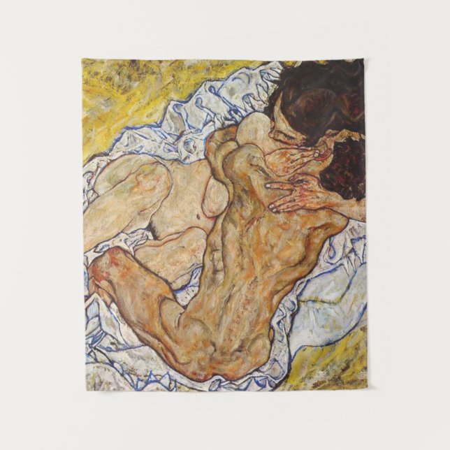 Tenture L'Embrace Egon Schiele (Devant)
