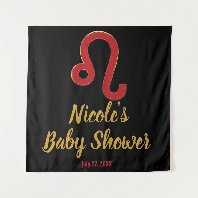 Tenture LEO Zodiac Juillet Août Astrologie Partie Contexte (Devant)