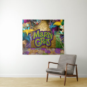 Tenture Les doubloons graphiques sur le thème Mardi Gras d