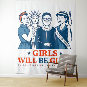 Tenture Les Filles Seront Des Filles 4 juillet Féministes 