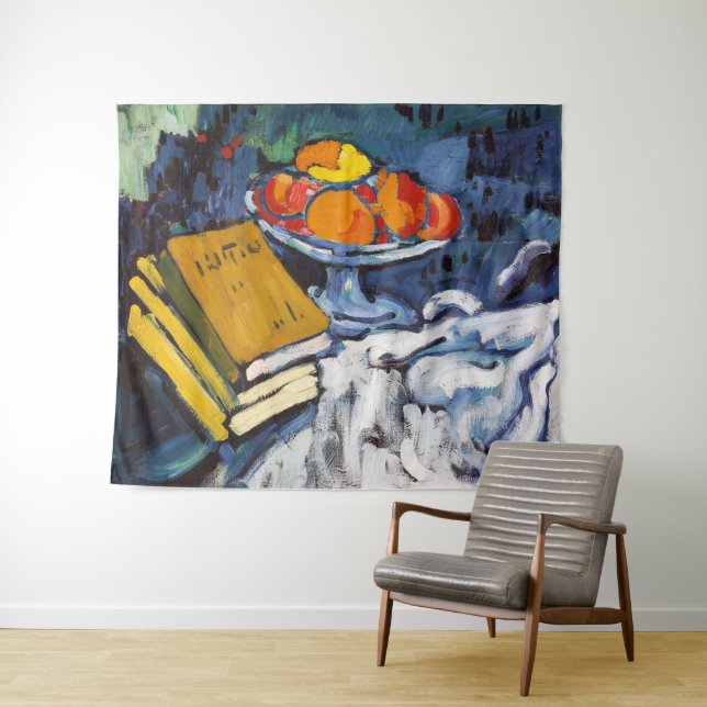 Tenture Les livres et le bol de Still Life | Maurice de Vl (En situation (horizontale))