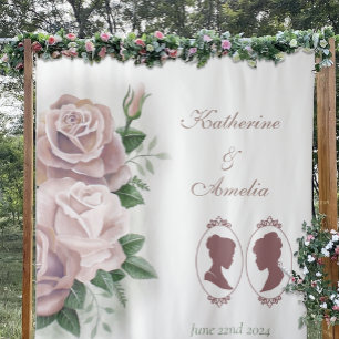 Tenture Lesbiennes Mariées Regency Rose Roses