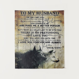 Tenture Lettre à mon mari Citations d'amour pour mari