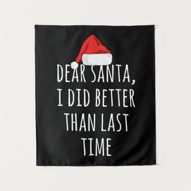 Tenture Lettre amusante aux cadeaux de Noël de Père Noël (Devant)