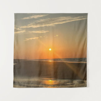 Tenture Lever du soleil complet sur l'île des Palmes, Caro