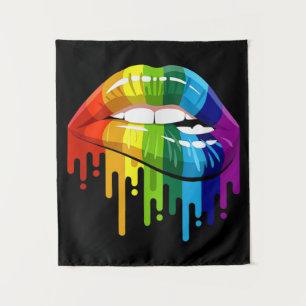 Tenture LGBT Rainbow Lip Gay pride
