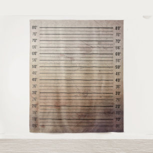 Tenture Ligne de mire de l'asile mental Mugshot Grunge Tab