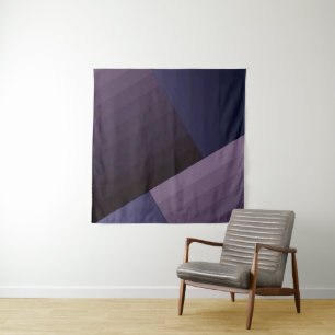 Tenture Lignes géométriques de style vintage rétro marine 