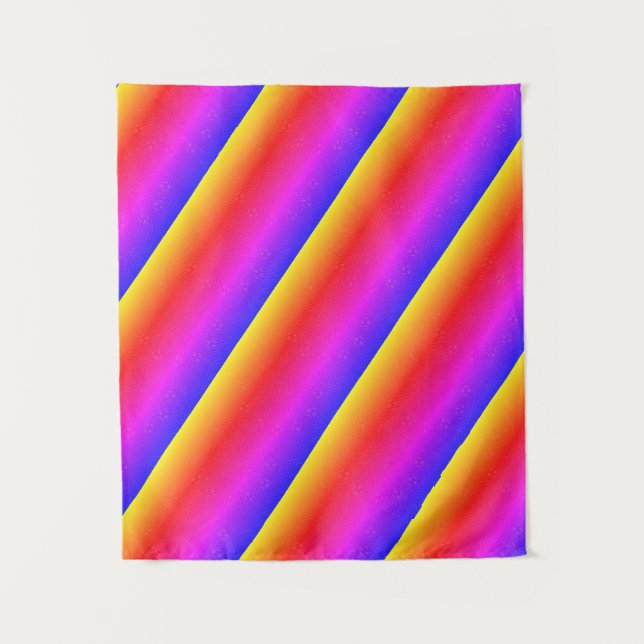 Tenture LIGNES Mandala MODERNES - ROSE ORANGE PURPLE ROSE (Devant)